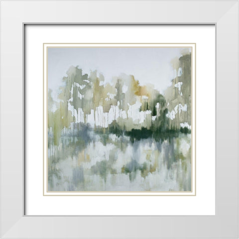 Bayou Reflections White Modern Wood Framed Art Print with Double Matting by Ellens, Jacqueline