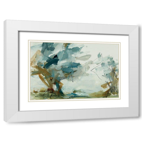Backroads IV White Modern Wood Framed Art Print with Double Matting by Ellens, Jacqueline