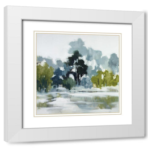 Reflections White Modern Wood Framed Art Print with Double Matting by Ellens, Jacqueline