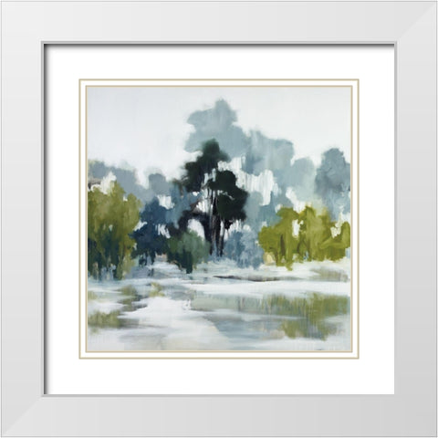 Reflections White Modern Wood Framed Art Print with Double Matting by Ellens, Jacqueline