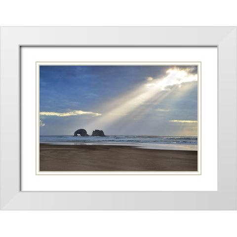 A Break of Sunshine White Modern Wood Framed Art Print with Double Matting by Frates, Dennis