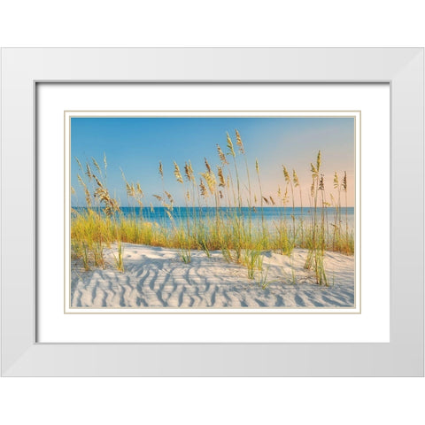 I Love the Beach White Modern Wood Framed Art Print with Double Matting by Frates, Dennis