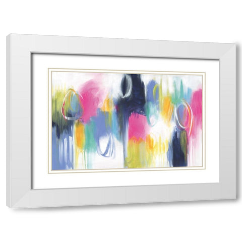 If Only For The Night White Modern Wood Framed Art Print with Double Matting by Hawkins, Julie