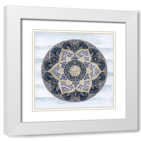 Coastal Mandala I White Modern Wood Framed Art Print with Double Matting by St. Amant, Yvette