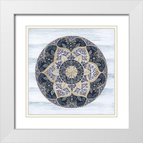 Coastal Mandala I White Modern Wood Framed Art Print with Double Matting by St. Amant, Yvette