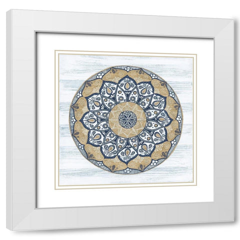 Coastal Mandala II White Modern Wood Framed Art Print with Double Matting by St. Amant, Yvette