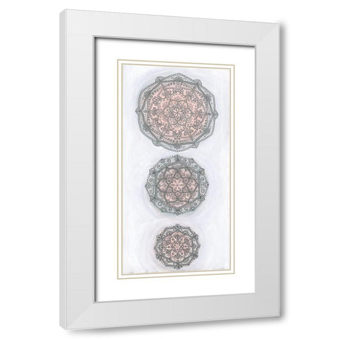 Elegant Emboss II White Modern Wood Framed Art Print with Double Matting by St.Amant, Yvette