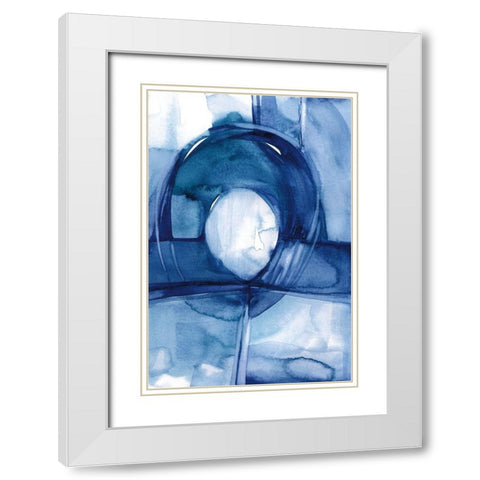 Moving Rhythm White Modern Wood Framed Art Print with Double Matting by Stanion, Kathy Morton