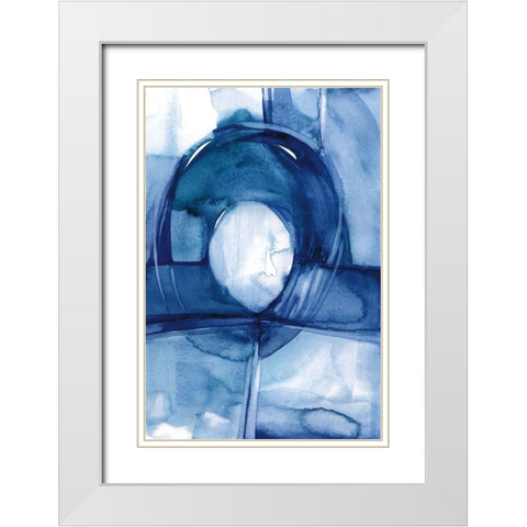 Moving Rhythm White Modern Wood Framed Art Print with Double Matting by Stanion, Kathy Morton