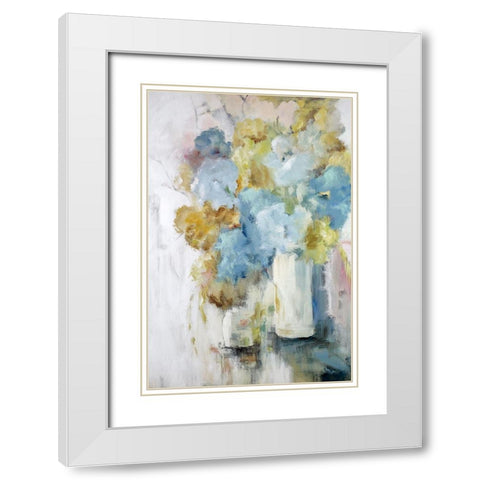 Lilies White Modern Wood Framed Art Print with Double Matting by Buckley, Mary