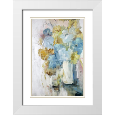 Lilies White Modern Wood Framed Art Print with Double Matting by Buckley, Mary
