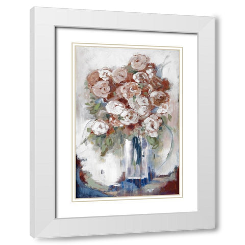 Rose Gold White Modern Wood Framed Art Print with Double Matting by Buckley, Mary