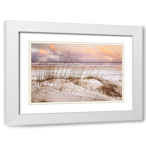 Whispers In the Dunes White Modern Wood Framed Art Print with Double Matting by Celebrate Life Gallery