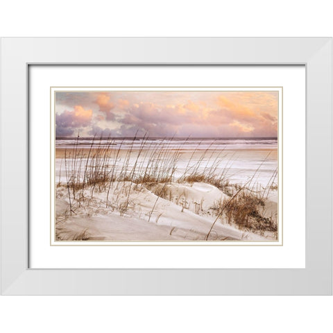 Whispers In the Dunes White Modern Wood Framed Art Print with Double Matting by Celebrate Life Gallery