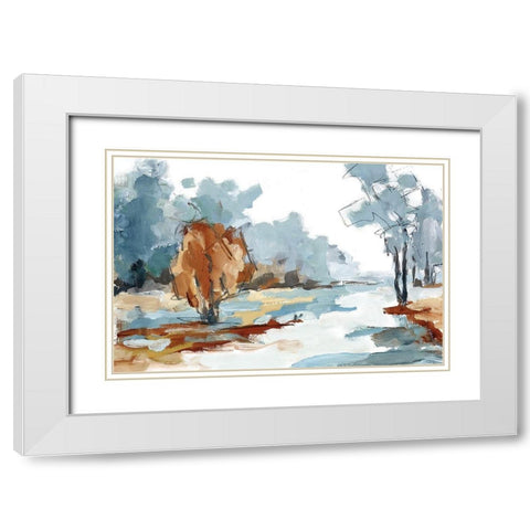 Backroads VI White Modern Wood Framed Art Print with Double Matting by Ellens, Jacqueline