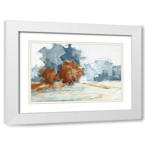 Backroads V White Modern Wood Framed Art Print with Double Matting by Ellens, Jacqueline