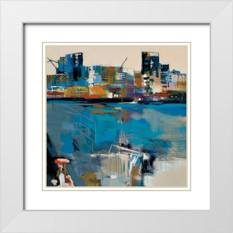 From the Quay White Modern Wood Framed Art Print with Double Matting by Fitzsimmons, A.