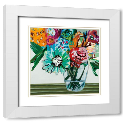Sherbet Surprise White Modern Wood Framed Art Print with Double Matting by Fitzsimmons, A.