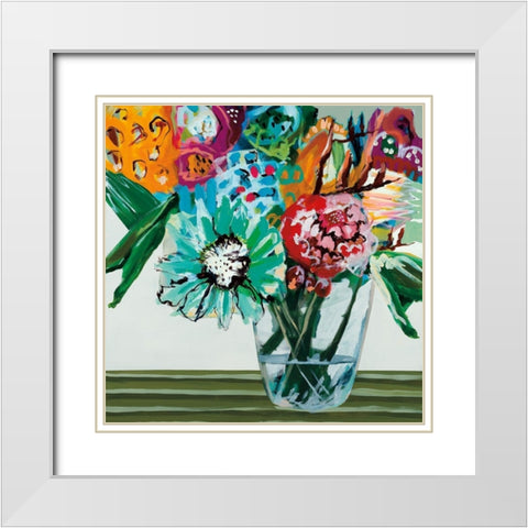 Sherbet Surprise White Modern Wood Framed Art Print with Double Matting by Fitzsimmons, A.