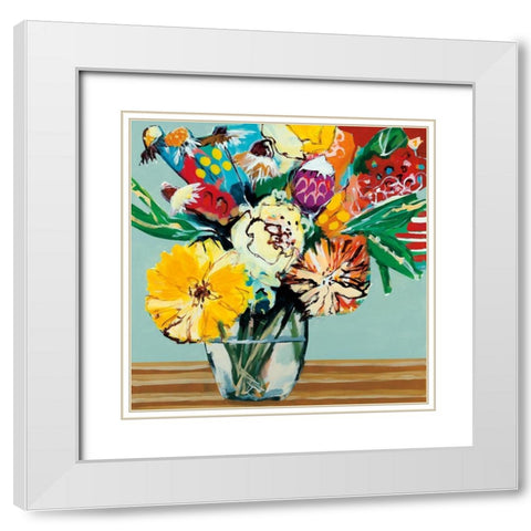 Sunny Delight White Modern Wood Framed Art Print with Double Matting by Fitzsimmons, A.