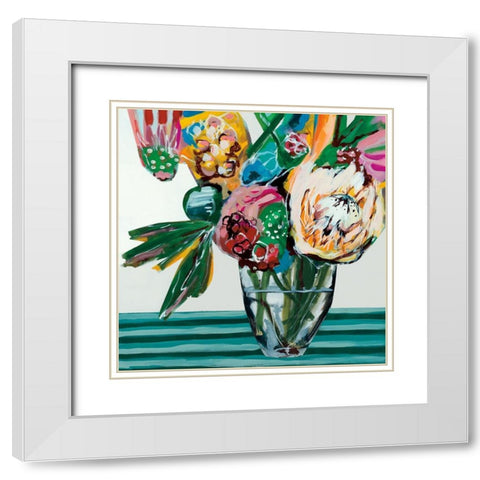 A Rare Perfume White Modern Wood Framed Art Print with Double Matting by Fitzsimmons, A.