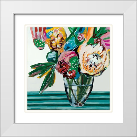 A Rare Perfume White Modern Wood Framed Art Print with Double Matting by Fitzsimmons, A.