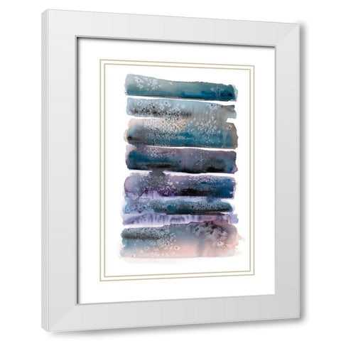 Rows and Flows I White Modern Wood Framed Art Print with Double Matting by Pasion, Wani