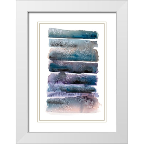 Rows and Flows I White Modern Wood Framed Art Print with Double Matting by Pasion, Wani