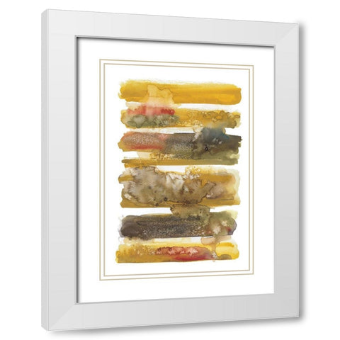 Dreaming Ochre I White Modern Wood Framed Art Print with Double Matting by Pasion, Wani