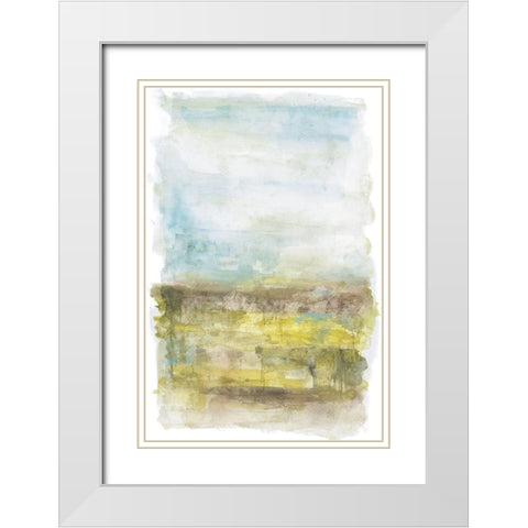 Into the Wide Blue White Modern Wood Framed Art Print with Double Matting by Pasion, Wani