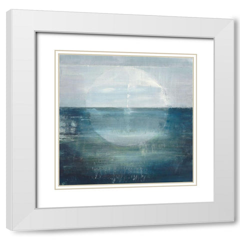 Lunar Echo White Modern Wood Framed Art Print with Double Matting by Ross, Heather