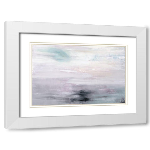 The Amethyst Seas White Modern Wood Framed Art Print with Double Matting by Ross, Heather