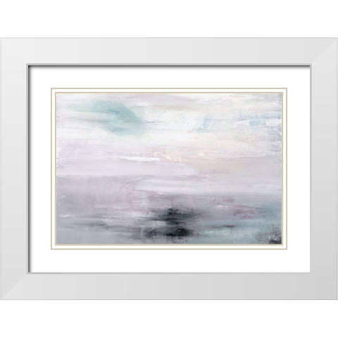 The Amethyst Seas White Modern Wood Framed Art Print with Double Matting by Ross, Heather
