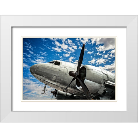 Looking Upward White Modern Wood Framed Art Print with Double Matting by Smith, Ken