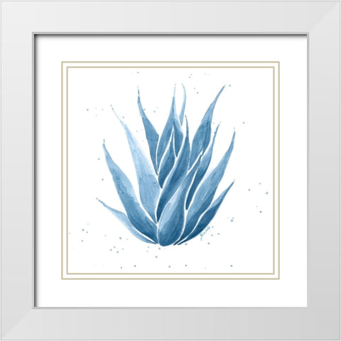 Midnight Succulent II White Modern Wood Framed Art Print with Double Matting by St.Amant, Yvette