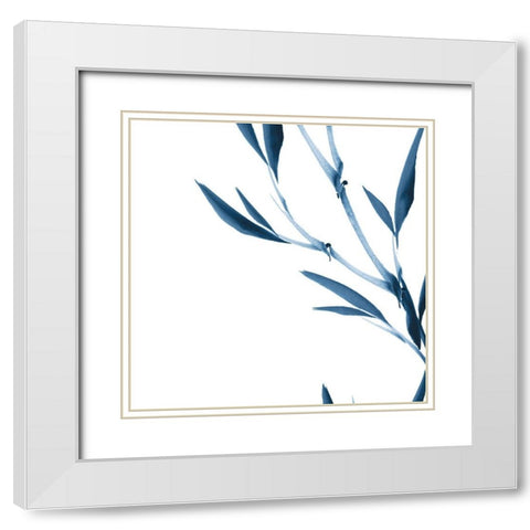 Simplicity IV White Modern Wood Framed Art Print with Double Matting by Sugita, Katsumi