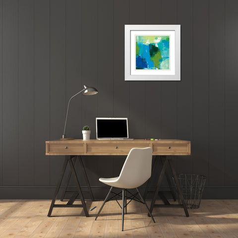 Synergy White Modern Wood Framed Art Print with Double Matting by Carstensen, Amy Leigh