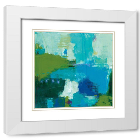 Constellation White Modern Wood Framed Art Print with Double Matting by Carstensen, Amy Leigh
