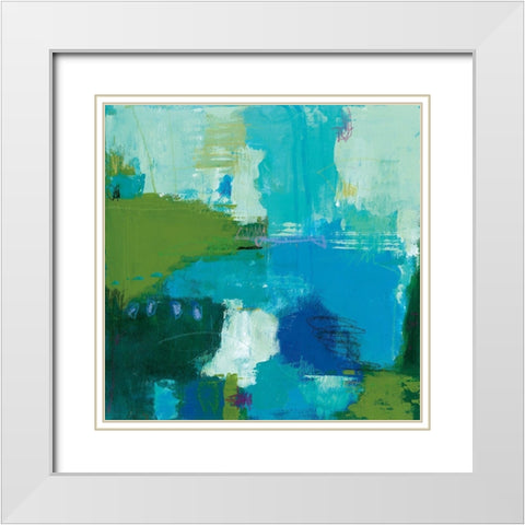Constellation White Modern Wood Framed Art Print with Double Matting by Carstensen, Amy Leigh