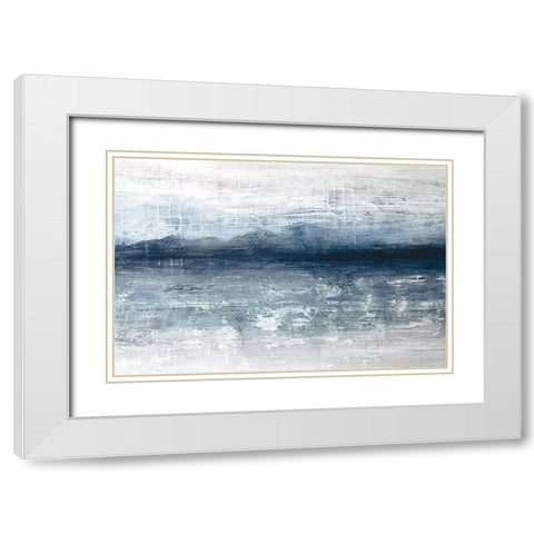 Horizon White Modern Wood Framed Art Print with Double Matting by Stephane Fontaine