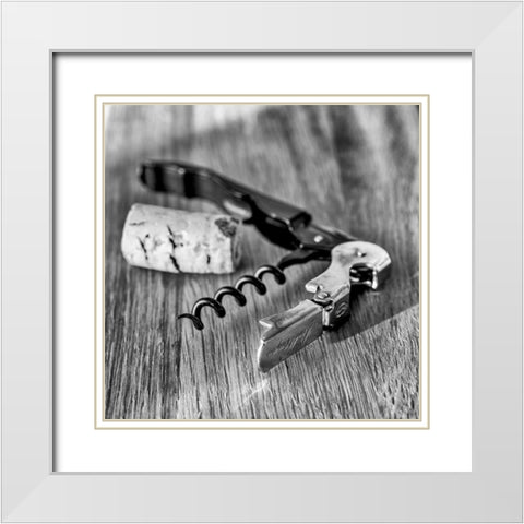 Corks III White Modern Wood Framed Art Print with Double Matting by Frank, Assaf