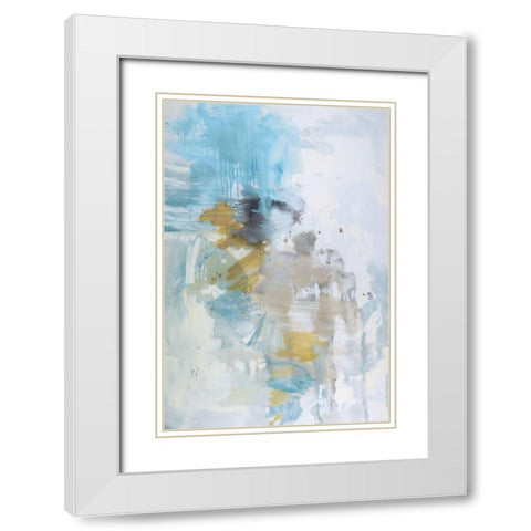 Afloat White Modern Wood Framed Art Print with Double Matting by Ellens, Jacqueline