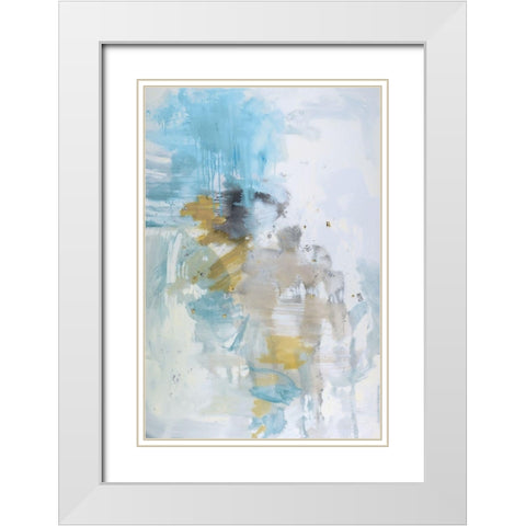 Afloat White Modern Wood Framed Art Print with Double Matting by Ellens, Jacqueline