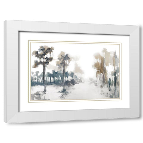 Back Roads And Flooded Fields White Modern Wood Framed Art Print with Double Matting by Ellens, Jacqueline