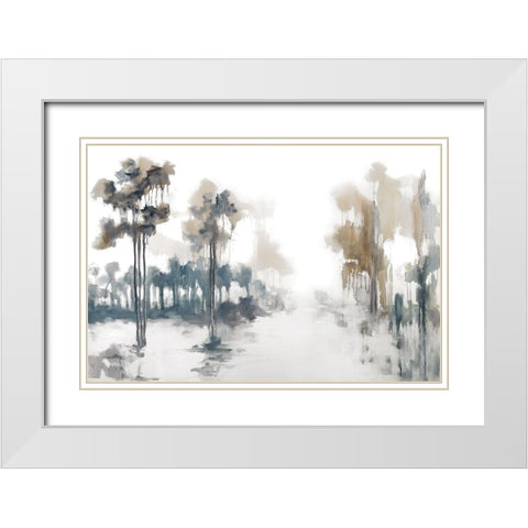 Back Roads And Flooded Fields White Modern Wood Framed Art Print with Double Matting by Ellens, Jacqueline