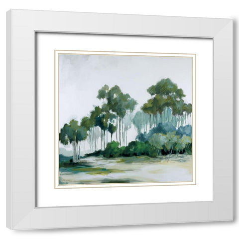 Winter Light White Modern Wood Framed Art Print with Double Matting by Ellens, Jacqueline
