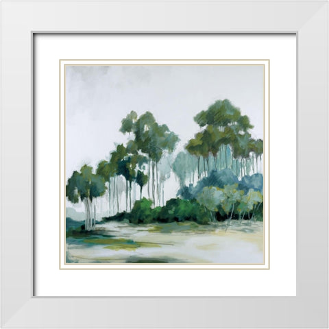 Winter Light White Modern Wood Framed Art Print with Double Matting by Ellens, Jacqueline