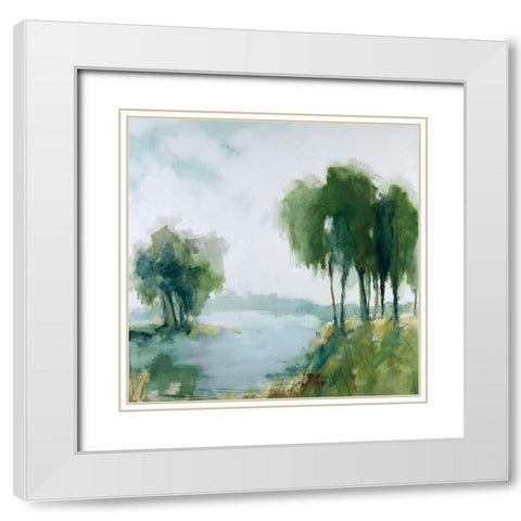 Summer Colors White Modern Wood Framed Art Print with Double Matting by Ellens, Jacqueline