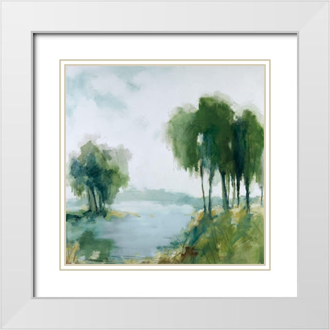 Summer Colors White Modern Wood Framed Art Print with Double Matting by Ellens, Jacqueline