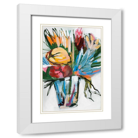 November Blooms  I White Modern Wood Framed Art Print with Double Matting by Fitzsimmons, A.